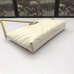 Replica Gucci Marmont Matelasse Wallet On Chain White 9 Replica Gucci Marmont Matelasse Wallet On Chain White - premium 1:1 fake handbag model