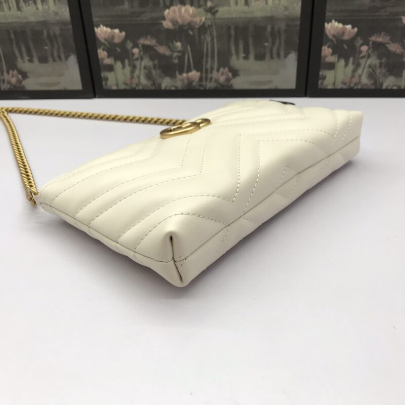 Replica Gucci Marmont Matelasse Wallet On Chain White 9 Replica Gucci Marmont Matelasse Wallet On Chain White - premium 1:1 fake handbag model