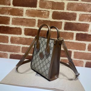 Replica Gucci Ophidia Mini Tote Bag Beige 5 Replica Gucci Ophidia Mini Tote Bag Beige - high-end fake designer purse