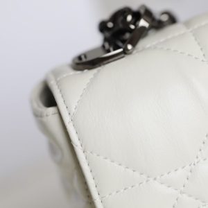 Replica Dior Caro Bag White Gunmetal 4 Replica Dior Caro Bag White Gunmetal - premium 1:1 fake handbag model