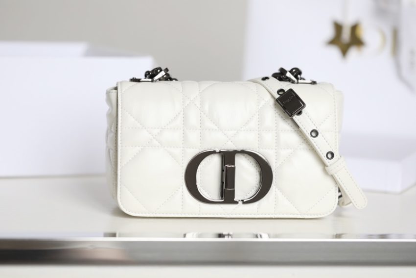 Replica Dior Caro Bag White Gunmetal 2 Replica Dior Caro Bag White Gunmetal - elite superclone designer purse