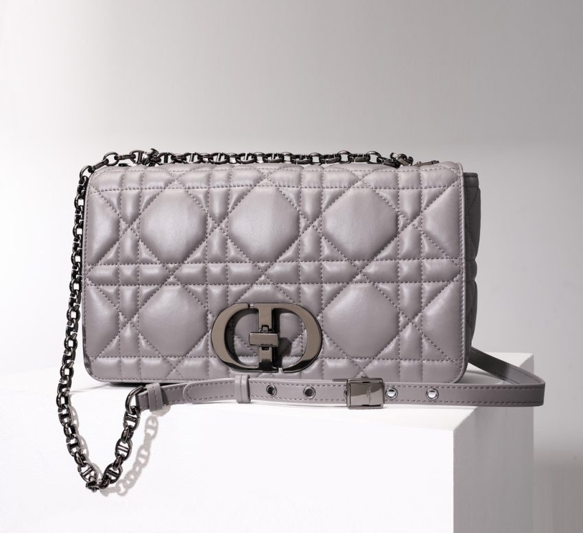 Replica Dior Caro Bag Diamond Grey 3 Replica Dior Caro Bag Diamond Grey - high-end fake designer purse
