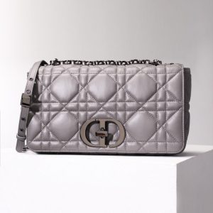 Replica Dior Caro Bag Diamond Grey 1 Replica Dior Caro Bag Diamond Grey - premium-grade designer purse dupe