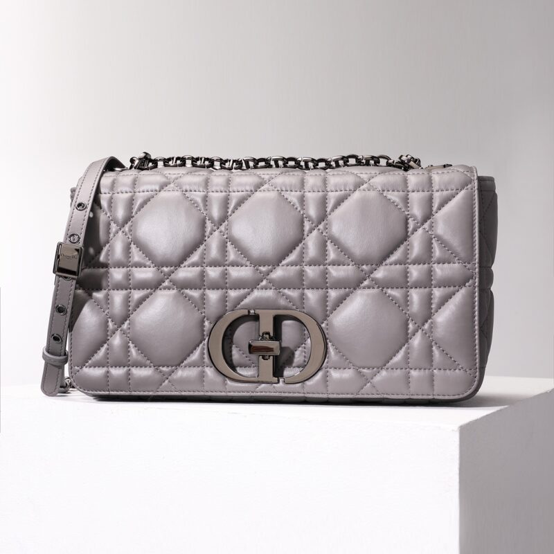 Replica Dior Caro Bag Diamond Grey 1 Replica Dior Caro Bag Diamond Grey - premium-grade designer purse dupe
