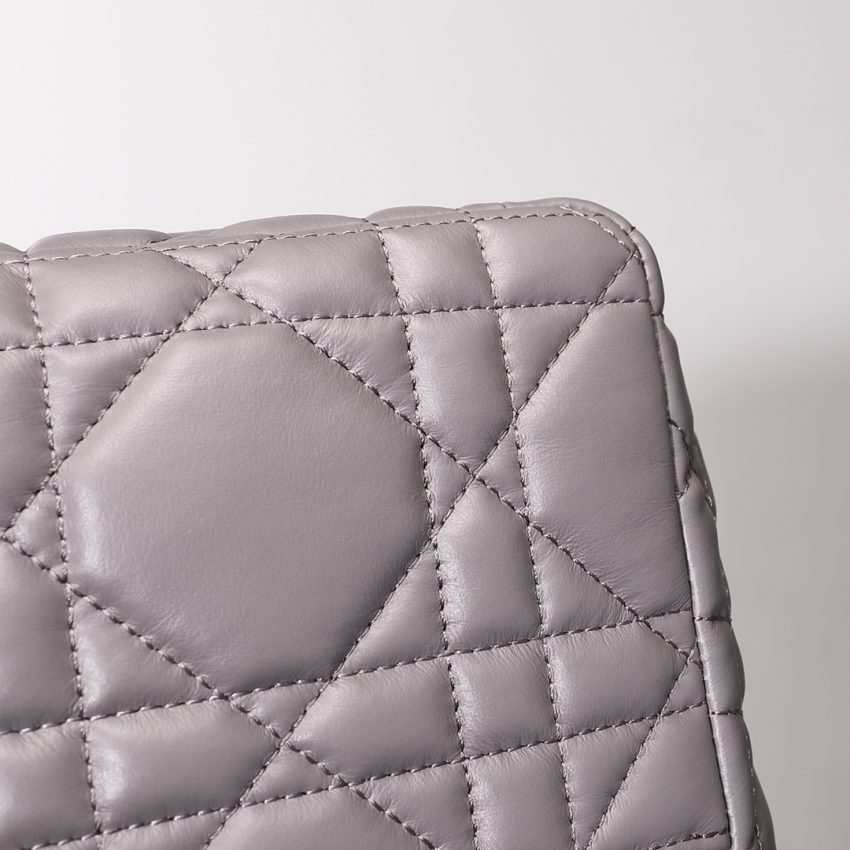 Replica Dior Caro Bag Diamond Grey 7 Replica Dior Caro Bag Diamond Grey - top-tier luxury replica shoulder bag