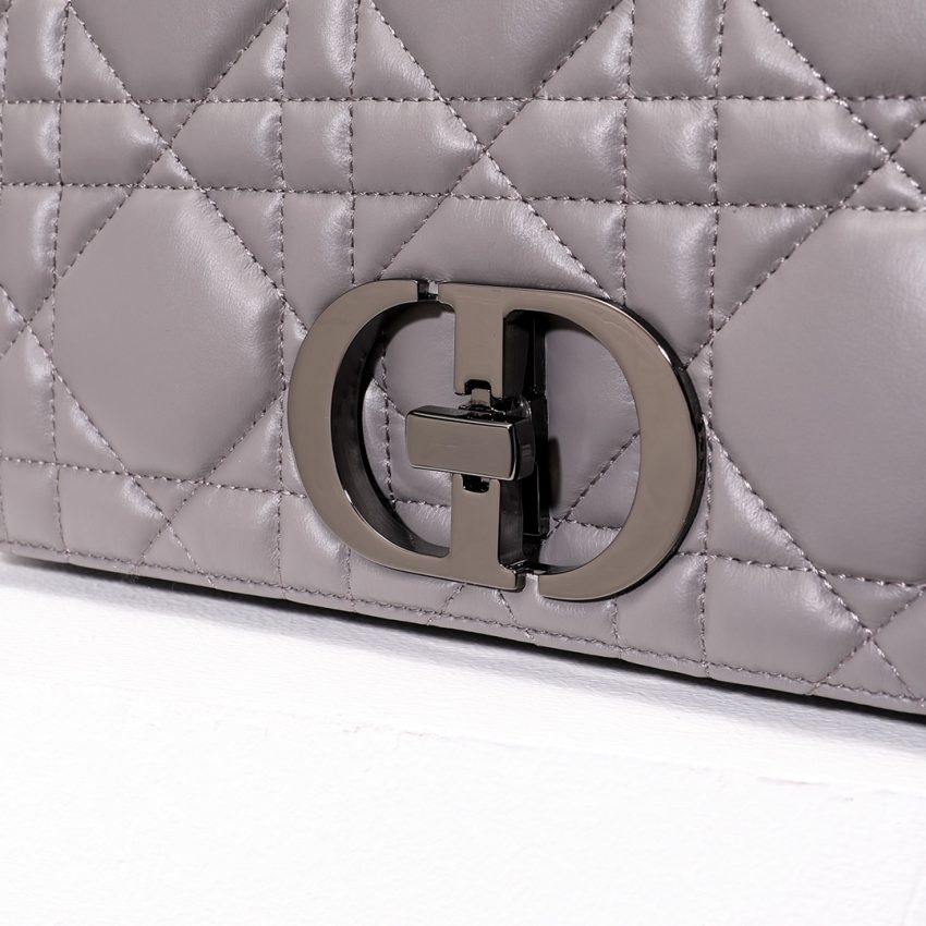 Replica Dior Caro Bag Diamond Grey 4 Replica Dior Caro Bag Diamond Grey - best quality luxury bag dupe