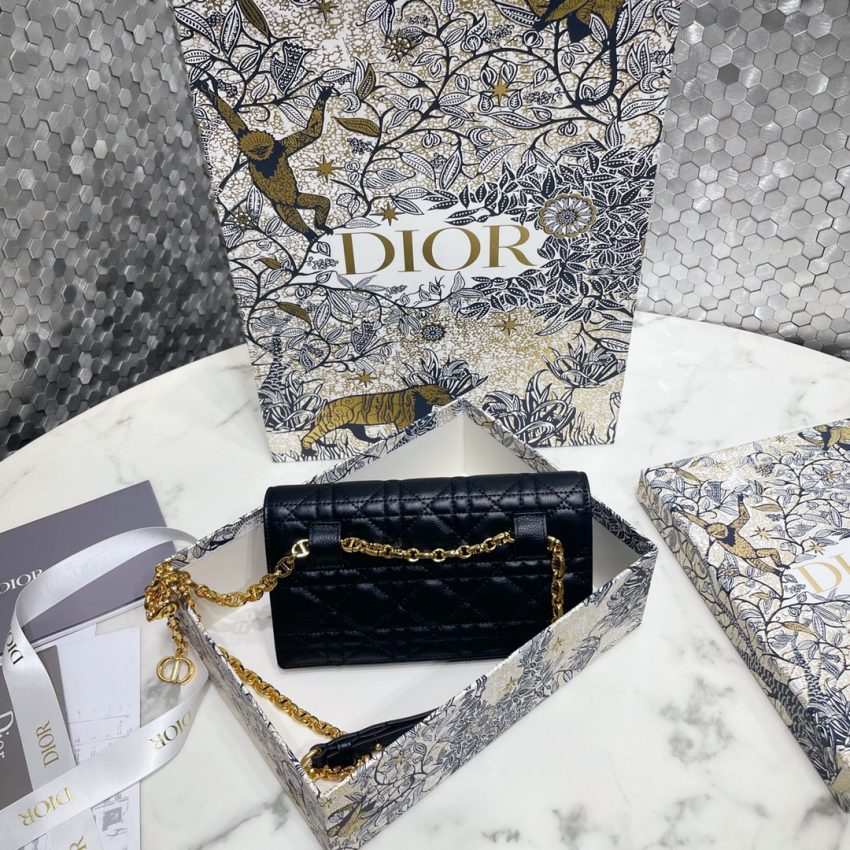Replica Dior Miss Caro Pouch Black 6 Replica Dior Miss Caro Pouch Black - top-tier luxury replica shoulder bag