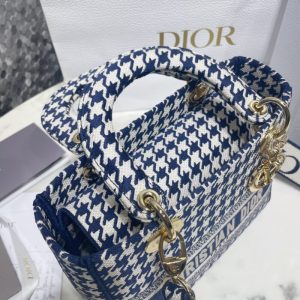 Replica Lady Dior Medium D-Lite Houndstooth Canvas 8 Replica Lady Dior Medium D-Lite Houndstooth Canvas - top-rated replica designer bag