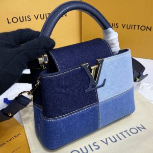 Replica Loius Vuitton Capucines Denim 2 Replica Loius Vuitton Capucines Denim - premium-grade designer purse dupe