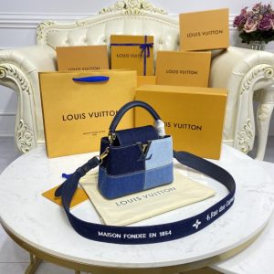 Replica Loius Vuitton Capucines Denim 3 Replica Loius Vuitton Capucines Denim - premium-grade designer purse dupe