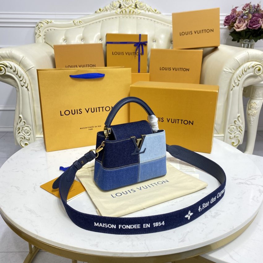 Replica Loius Vuitton Capucines Denim 3 Replica Loius Vuitton Capucines Denim - premium-grade designer purse dupe