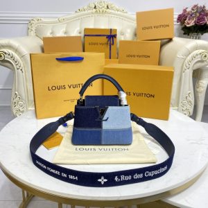 Replica Loius Vuitton Capucines Denim 1 Replica Loius Vuitton Capucines Denim - premium-grade designer purse dupe