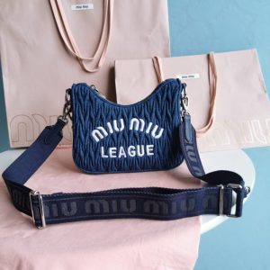 Replica Miu Miu Matelassé Denim Blue 1 Replica Miu Miu Matelassé Denim Blue - best quality luxury bag dupe