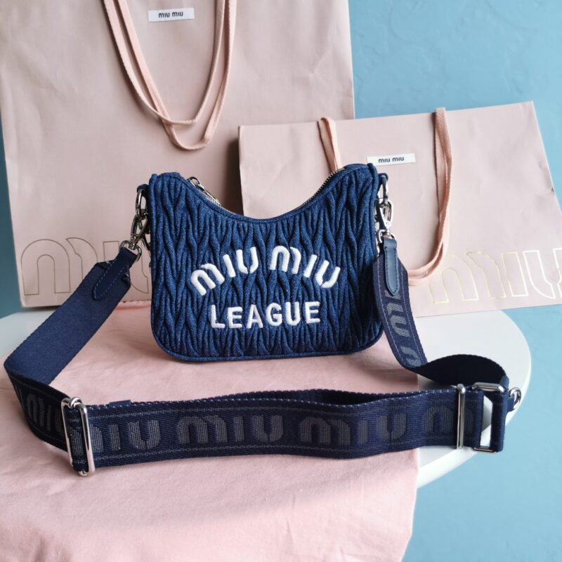 Replica Miu Miu Matelassé Denim Blue 1 Replica Miu Miu Matelassé Denim Blue - best quality luxury bag dupe