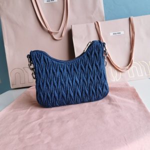 Replica Miu Miu Matelassé Denim Blue 3 Replica Miu Miu Matelassé Denim Blue - high-accuracy replica luxury purse