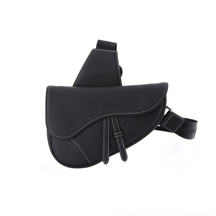 Replica Dior Saddle Bag Black Calfskin 2 Replica Dior Saddle Bag Black Calfskin - high-end fake designer purse
