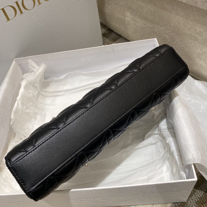Replica Dior Lady D-Joy Large Bag Black 5 Replica Dior Lady D-Joy Large Bag Black - 1:1 designer replica handbag