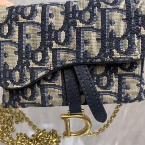 Replica Dior Saddle Pouch with Chain 2 Replica Dior Saddle Pouch with Chain - 1:1 designer replica handbag