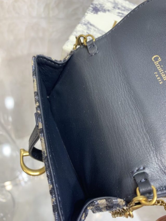 Replica Dior Saddle Pouch with Chain 4 Replica Dior Saddle Pouch with Chain - high-end fake designer purse