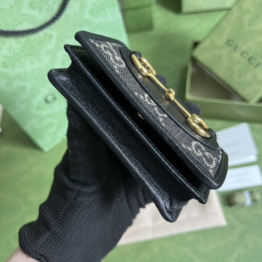 Replica Gucci Horsebit 1955 Wallet Black 2 Replica Gucci Horsebit 1955 Wallet Black - premium 1:1 fake handbag model