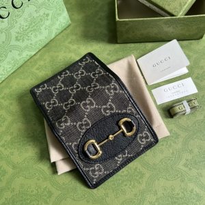Replica Gucci Horsebit 1955 Wallet Black 6 Replica Gucci Horsebit 1955 Wallet Black - 1:1 designer replica handbag