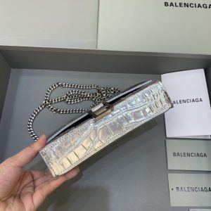 Replica Balenciaga Hourglass On Chain Silver 2 Replica Balenciaga Hourglass On Chain Silver - premium 1:1 fake handbag model