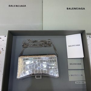 Replica Balenciaga Hourglass On Chain Silver 6 Replica Balenciaga Hourglass On Chain Silver - premium 1:1 fake handbag model