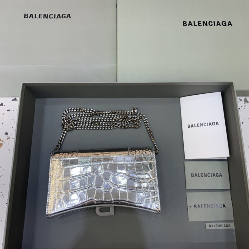 Replica Balenciaga Hourglass On Chain Silver 6 Replica Balenciaga Hourglass On Chain Silver - premium 1:1 fake handbag model