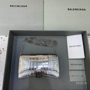 Replica Balenciaga Hourglass On Chain Silver 1 Replica Balenciaga Hourglass On Chain Silver - high-accuracy replica luxury purse