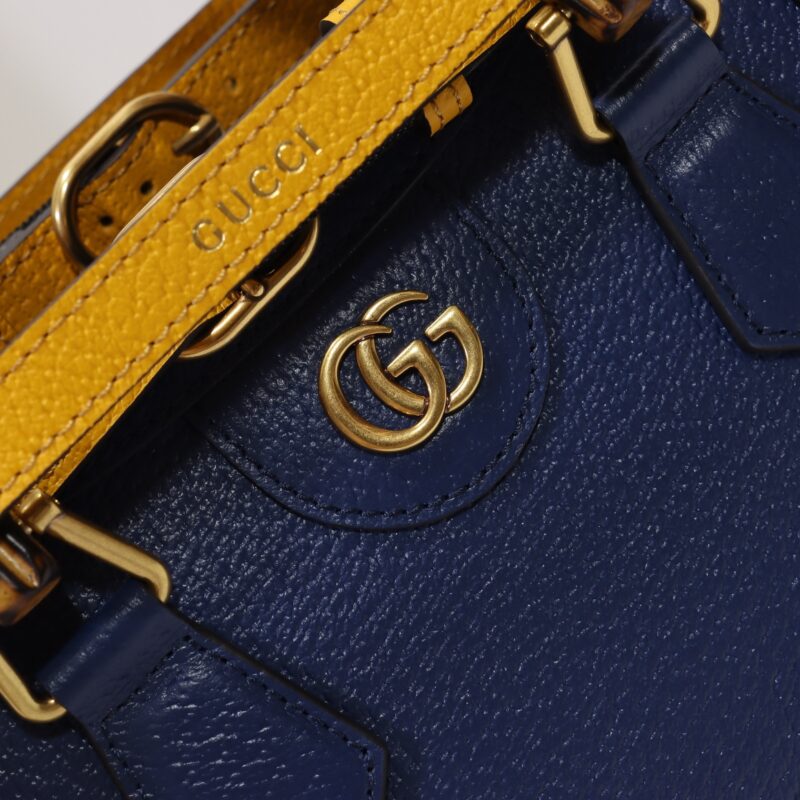Replica Gucci Diana Small Tote Blue 7 Replica Gucci Diana Small Tote Blue - authentic-look luxury purse replica