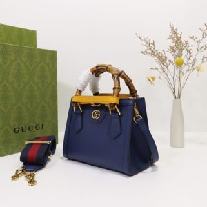 Replica Gucci Diana Small Tote Blue 4 Replica Gucci Diana Small Tote Blue - authentic-look luxury purse replica