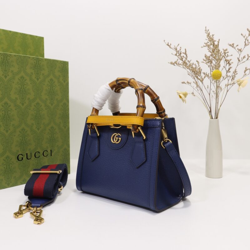 Replica Gucci Diana Small Tote Blue 4 Replica Gucci Diana Small Tote Blue - authentic-look luxury purse replica