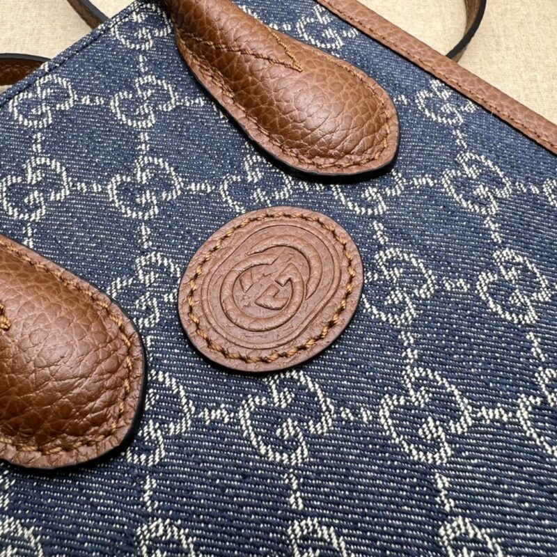 Replica Gucci Ophidia Mini Tote Bag Blue Denim 2 Replica Gucci Ophidia Mini Tote Bag Blue Denim - realistic designer-inspired fake bag