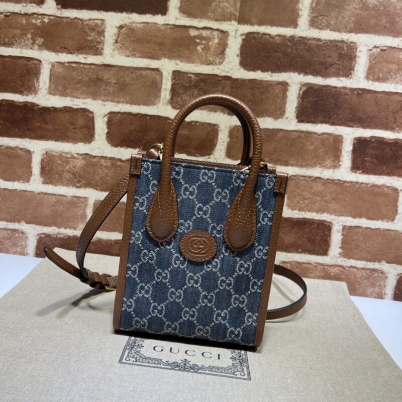 Replica Gucci Ophidia Mini Tote Bag Blue Denim 4 Replica Gucci Ophidia Mini Tote Bag Blue Denim - premium 1:1 fake handbag model