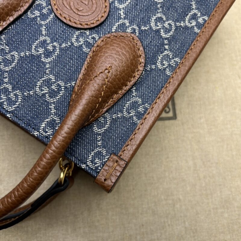 Replica Gucci Ophidia Mini Tote Bag Blue Denim 9 Replica Gucci Ophidia Mini Tote Bag Blue Denim - best quality luxury bag dupe