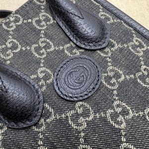 Replica Gucci Ophidia Mini Tote Bag Black Denim 10 Replica Gucci Ophidia Mini Tote Bag Black Denim - ultra-realistic fake designer tote