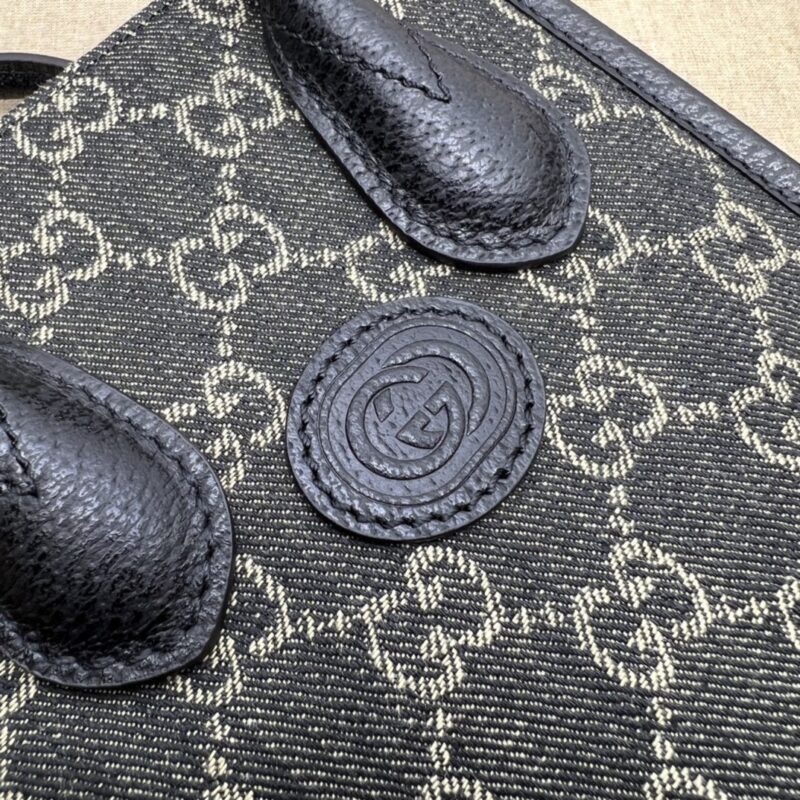 Replica Gucci Ophidia Mini Tote Bag Black Denim 10 Replica Gucci Ophidia Mini Tote Bag Black Denim - ultra-realistic fake designer tote