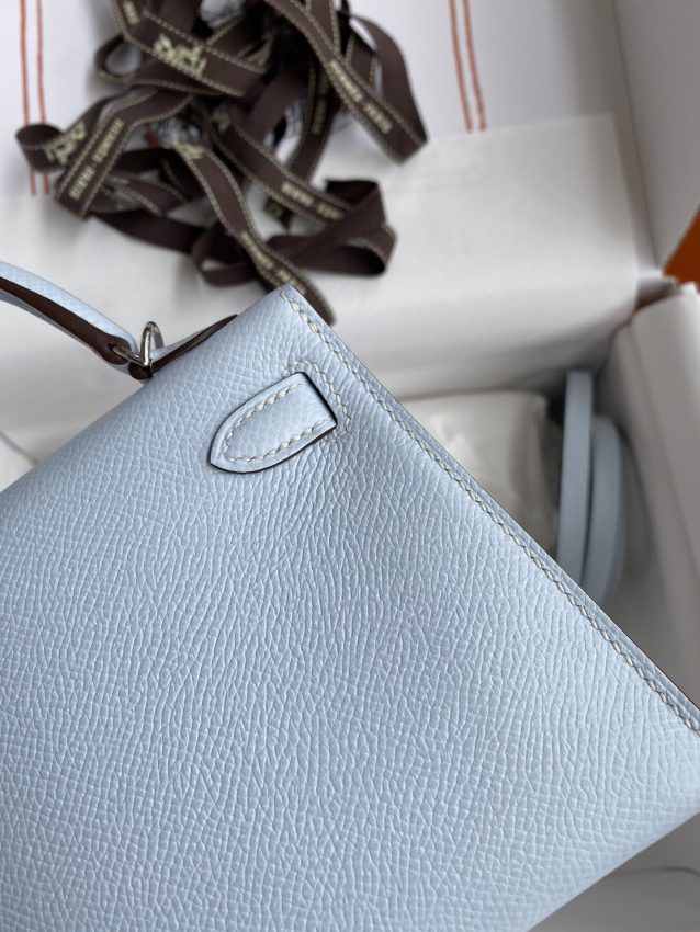 Replica Hermes Kelly Epsom Haze Blue - high-end fake designer purse