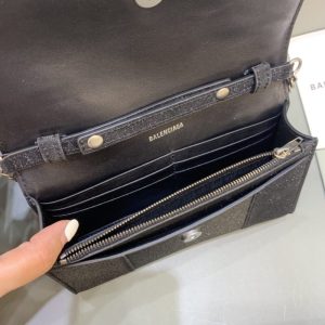 Replica Balenciaga Hourglass On Chain Shine Black 4 Replica Balenciaga Hourglass On Chain Shine Black - authentic-look luxury purse replica