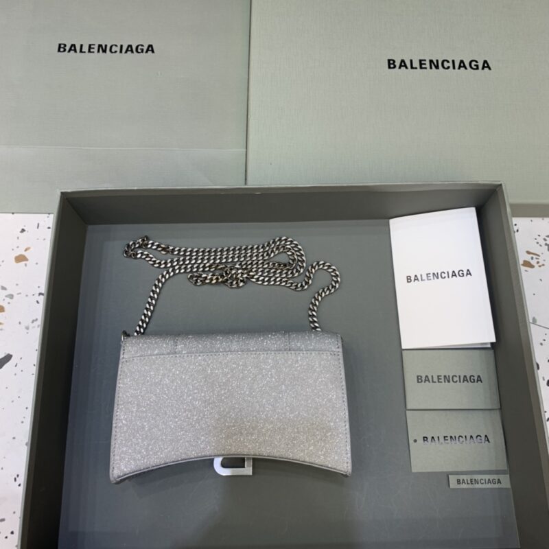 Replica Balenciaga Hourglass On Chain Shine Silver 2 Replica Balenciaga Hourglass On Chain Shine Silver - near-authentic luxury replica handbag