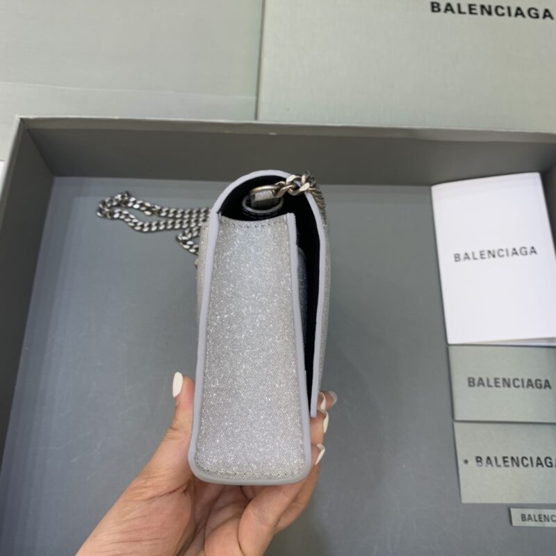 Replica Balenciaga Hourglass On Chain Shine Silver 3 Replica Balenciaga Hourglass On Chain Shine Silver - premium-grade designer purse dupe