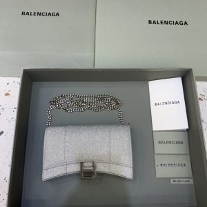 Replica Balenciaga Hourglass On Chain Shine Silver 1 Replica Balenciaga Hourglass On Chain Shine Silver - premium 1:1 fake handbag model