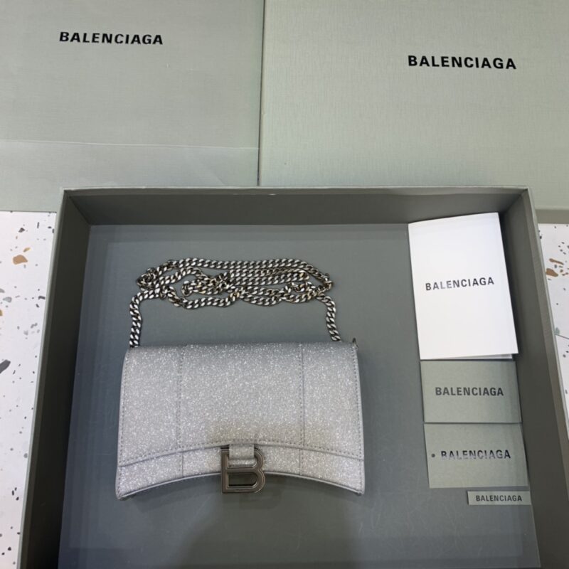 Replica Balenciaga Hourglass On Chain Shine Silver 1 Replica Balenciaga Hourglass On Chain Shine Silver - premium 1:1 fake handbag model