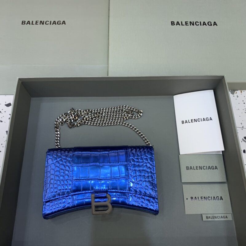 Replica Balenciaga Hourglass On Chain Blue 1 Replica Balenciaga Hourglass On Chain Blue - high-end fake designer purse