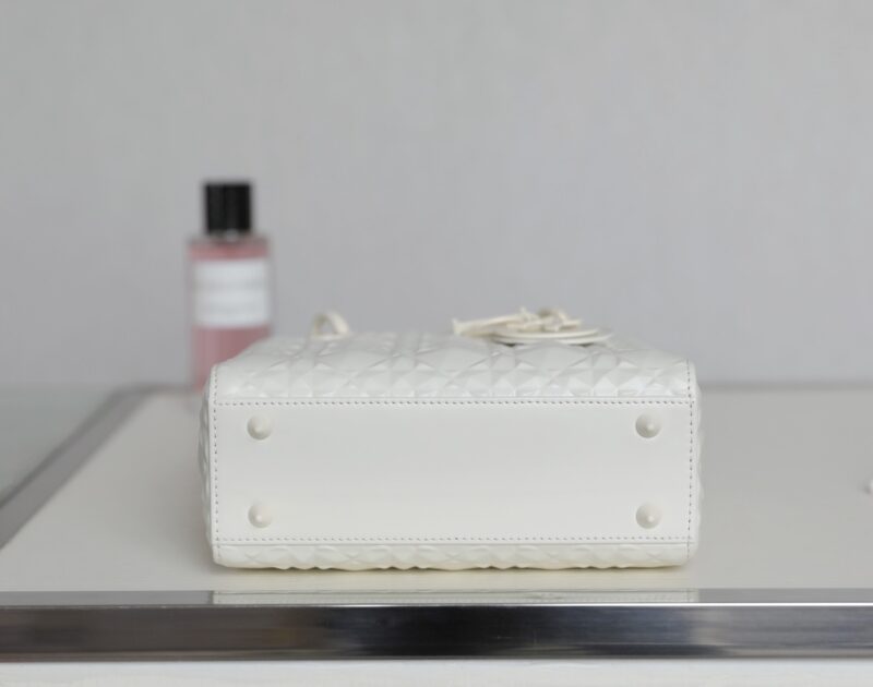 Replica Lady Dior Ultramatte White Grid ABC 4 Replica Lady Dior Ultramatte White Grid ABC - authentic-look luxury purse replica