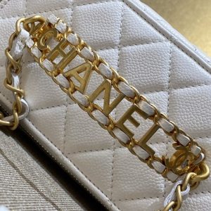 Replica CHANEL 22S Handle Box Bag White 4 Replica CHANEL 22S Handle Box Bag White - premium-grade designer purse dupe