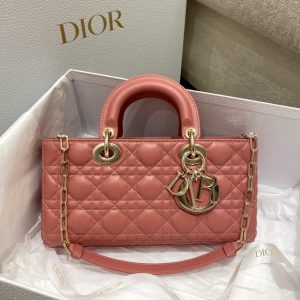 Replica Dior Lady D-Joy Large Bag Coral 1 Replica Dior Lady D-Joy Large Bag Coral - elite superclone designer purse