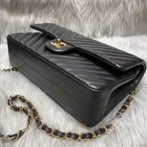 Replica CHANEL Classic Flap 25cm V Black 7 Replica CHANEL Classic Flap 25cm V Black - 1:1 designer replica handbag