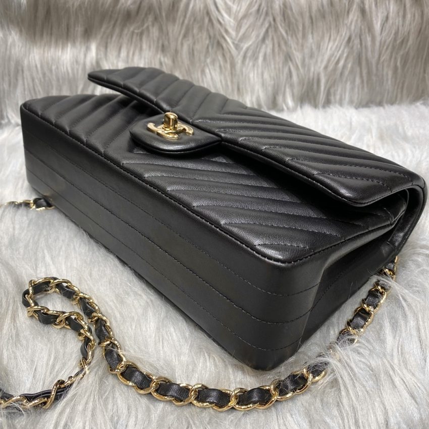 Replica CHANEL Classic Flap 25cm V Black 7 Replica CHANEL Classic Flap 25cm V Black - 1:1 designer replica handbag