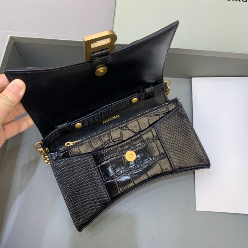 Replica Balenciaga Hourglass On Chain Black 2 Replica Balenciaga Hourglass On Chain Black - high-end fake designer purse